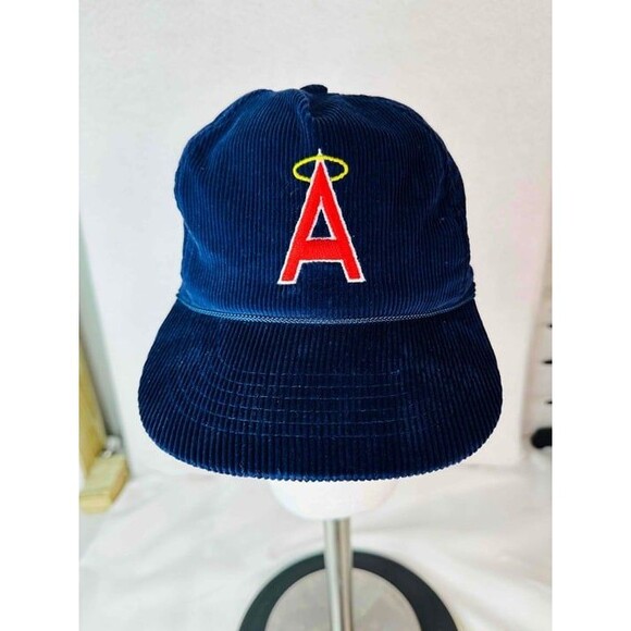 Los Angeles Angels Unisex Navy Blue Corduroy Coca Cola Snapback Hat Cap One Size - Picture 2 of 4